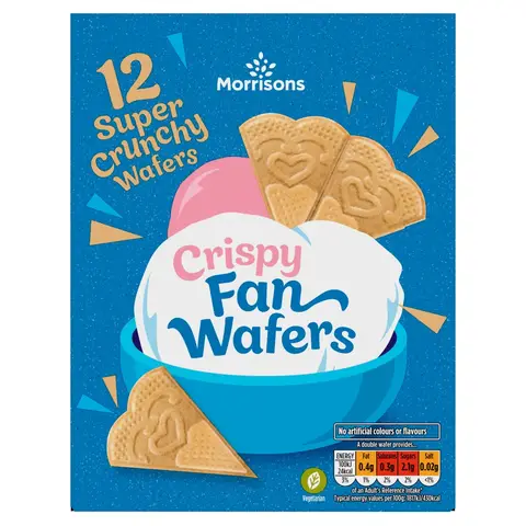 Morrisons Fan Wafers 12 Packs