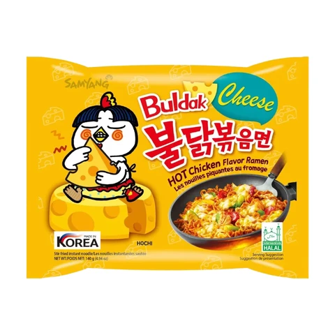 Samyang Nouilles Buldak Ramen saveur poulet épicé au fromage - 140 g