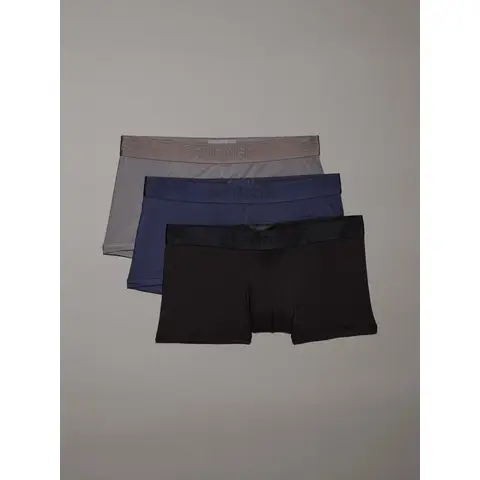 Lage taille herenboxershort 3-pack FZ7 zwart, blue shadow, grey sky maat L