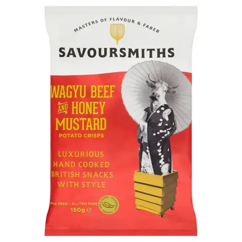 Savoursmiths Wagyu Beef & Honey Mustard Flavour Potato Crisps 150g