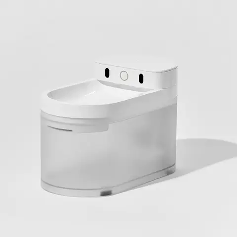 Catlink Pure 3 Fontaine à eau avec 4 modes de fonctionnement pour animaux, autonomie ultra-longue, double système de filtration et batterie 5000 mAh - Blanc 