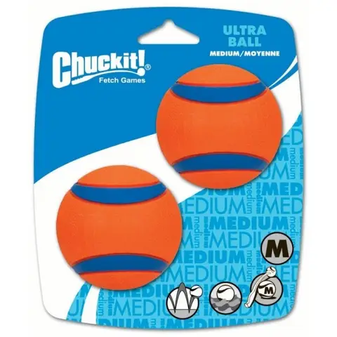 Chuckit! Ultra Ball 2 Pack Medium 6.5cm