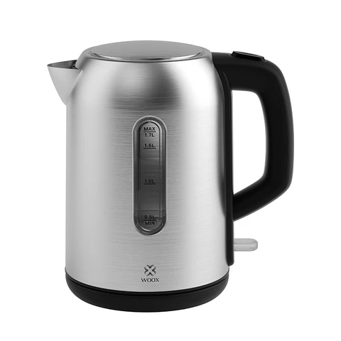 Woox Electric Stainless Steel Kettle for Tea and Coffee, BPA-Free, Fast Boiling Silver 1.7L