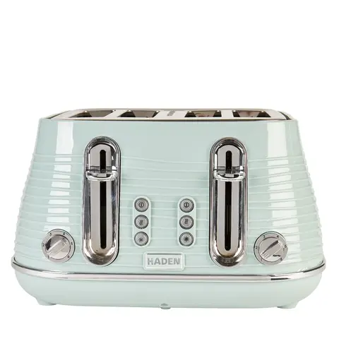 Haden Devon 4 Slice Toaster, Cord Storage, Eucalyptus, Blue-Green - 204462
