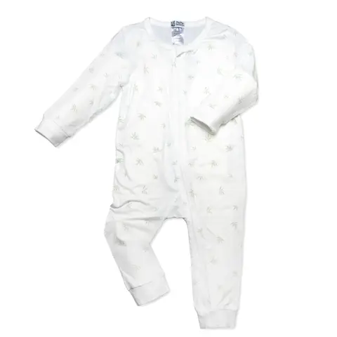 Mama Bamboo Babygrow 3-6 Months White Bamboo Print