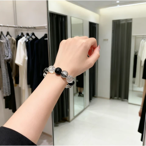 VoxorAI  L8 [White Moonlight] Crystal Bracelet DIY Original Handmade Stable Mood and Sleep Aid High-End Crystal Bracele