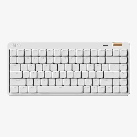 Lofree Mechanical Keyboard – 84 Keys, 75% Layout, Tri-Mode Connection (Bluetooth 5.4 / 2.4G / Wired), Low-Profile Linear Switches, 2000mAh Battery, Volume Roller, White, OE921