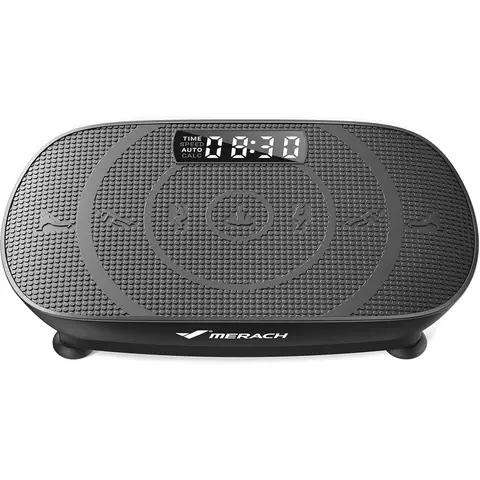 MERACH Vibrationsplatte. Ganzkörpertraining, leise, Auto-/manuelle Geschwindigkeit, Bluetooth-Lautsprecher