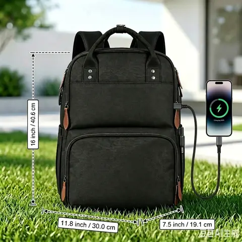 business laptop backpack 17 inch Travel Backpack, Extra Large Laptop with USB Charging Hole 45L Anti Theft Travel Backpack Water Resistant College Computer Bag Fit 17.3 Inch Laptop for Men Women anyone know how to giftsforher Color:DarkGreen attending lectures
