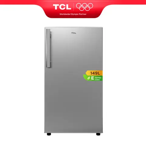 TCL FC199FSE0NL koelkast met vriesvak, koelinhoud 122 liter, vriesinhoud 27 liter, LED-verlichting, XL-flessenrek [Energieklasse E]