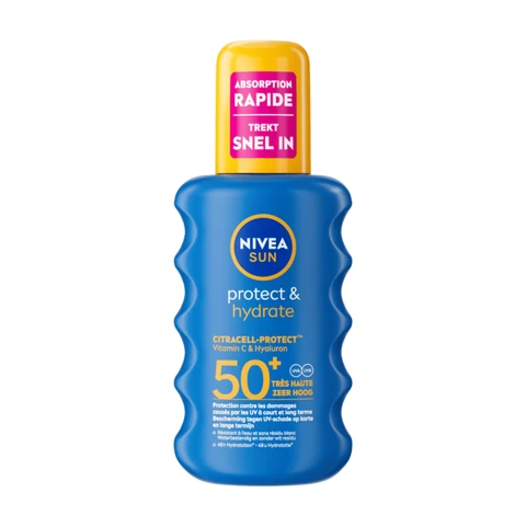 Nivea Sun  Zonnebrand Protect & Hydrate Zonnespray SPF 50+ 200 ml
