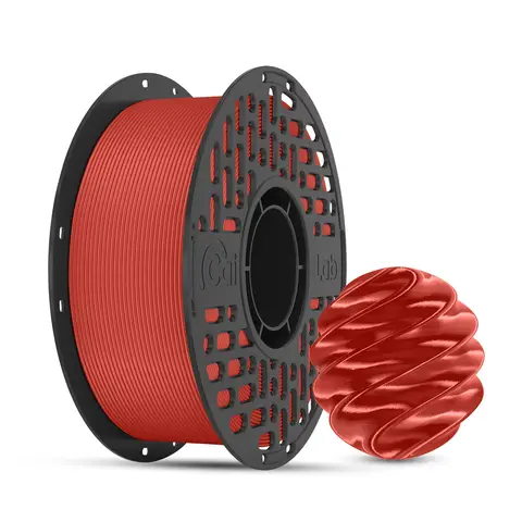 CAILAB PLA Silk 3D Printer Filament, Single Color  - Red