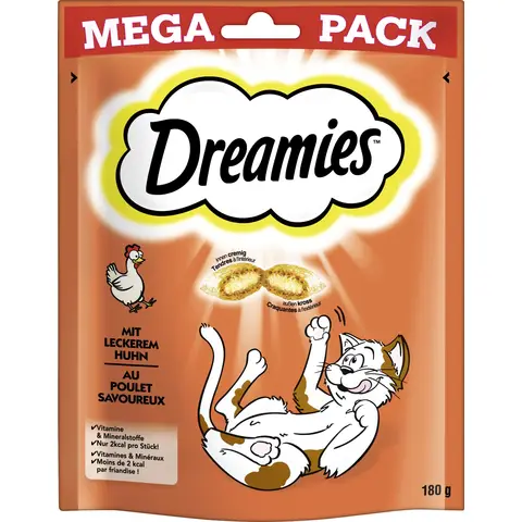 Dreamies Portionsbeutel Mega Pack mit Huhn 180g