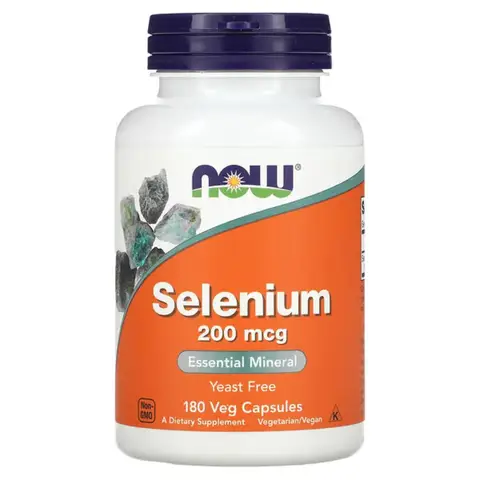 NOW Foods Selenium Antioxidant 200mcg Daily Wellness Support Capsules - 180 Vegan Capsules