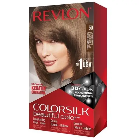 REVLON COLORSILK Dauerhafte Haarfärbung Hellaschbraun (50/5A)