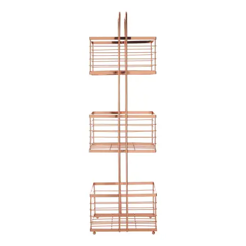 Linnea Rose Gold Rectangular Storage Caddy