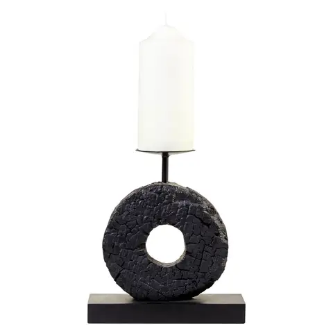 Fifty Five South Candle Holder Fidel Charred Black Small