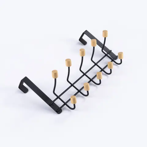 6-Head Wooden Bead Door Hook