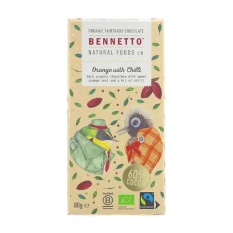 Bennetto Dark Orange with Chilli bar - 80G