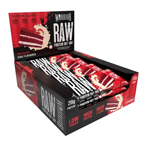 Warrior Raw Protein Flapjack -Roter Samtkuchen - 12 Bars