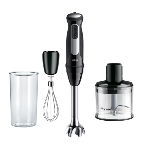 Braun Multiquick 5 Pro, Hand Blender, Beaker, Chopper & Whisk, Black, MQ55236M