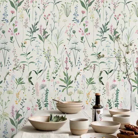 Murgall Spring Peel and Stick Wallpaper Yellow 44x305cm 1 Roll