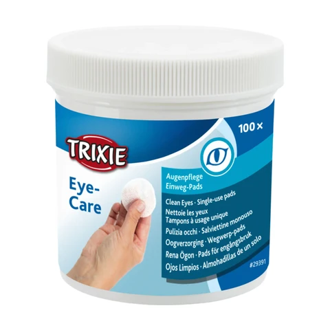 TRIXIE Augenpflege Einweg-Pads für Hunde, Katzen und Kleintiere 100 Stück