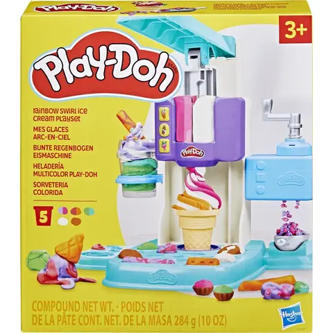 Play-Doh Rainbow Swirl ijsje speelset - 284 g, meerkleurig