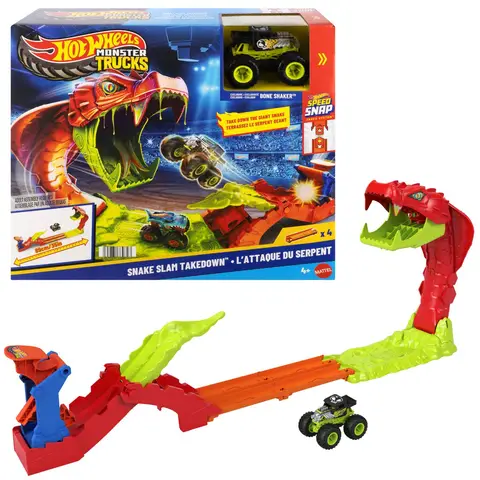 HOT WHEELS Monster Trucks 1:64 Scale Snake Slam Takedown
