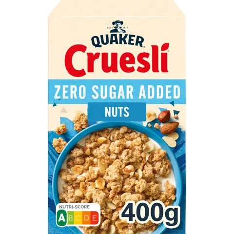 Quaker Cruesli Nuts Zero Sugar 400g
