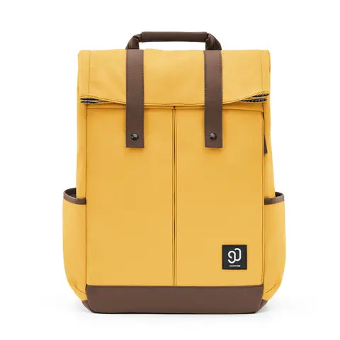 NINETYGO Sac à dos style universitaire, sac à dos pour ordinateur portable étudiant, sac à dos de travail, sac à dos pour livres, jaune, résistance à l'eau 4 niveaux, tissu 900D renforcé et épais, convient pour ordinateurs portables jusqu'à 15,6 pouces