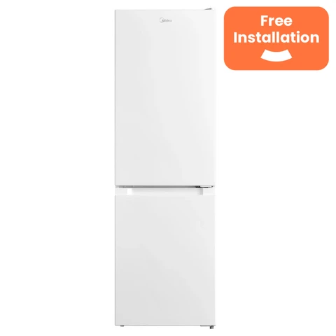 Midea MDRB254FGE01 Slim 150cm Tall Frost-Free Fridge Freezer, 173L, 60/40 Split, White, E Rated