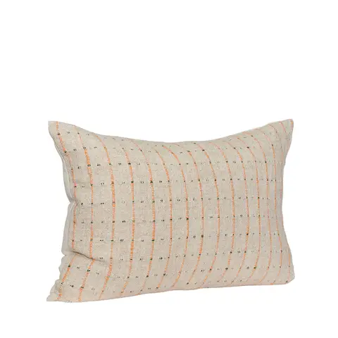 Coussin Rythmique Beige/Orange/Noir