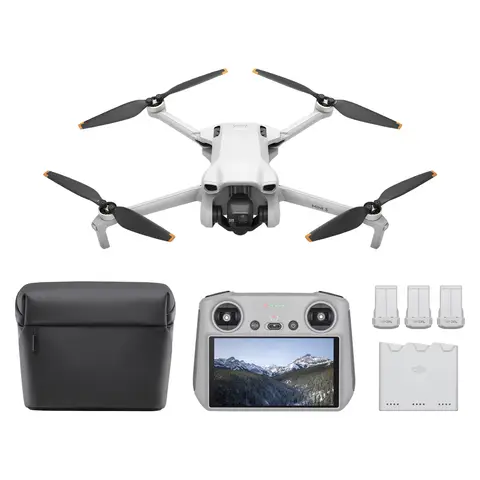 DJI Mini 3 Fly More Combo (DJI RC) – Lichtgewicht en opvouwbare minidrone met 4K HDR-video, 38 minuten vliegtijd, echte verticale opname, intelligente functies, C0-klasse