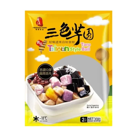 FRESH ASIA Tapioca pearls aux 3 couleurs, saveur taïwanaise, 200g