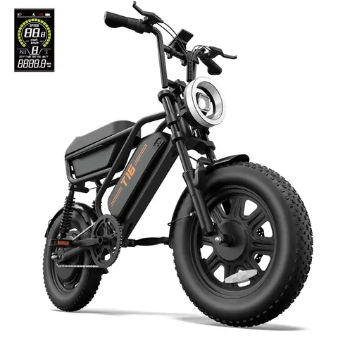 URLIFE T16 Electric Bicycle For Adults 250W Motor 48V 13AH Battery E-bike 16" Tire All-Terrain E-Mountain bike
