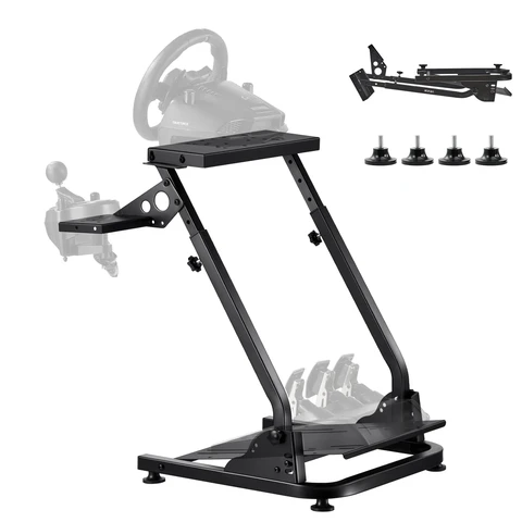 VEVOR Adjustable & Foldable Steering Wheel Stand for Logitech G29 G27 G920 G923, Thrustmaster T300RS T300GT T248 TS-PC TSXW Gaming Cockpit - Pedal Simulator Not Included