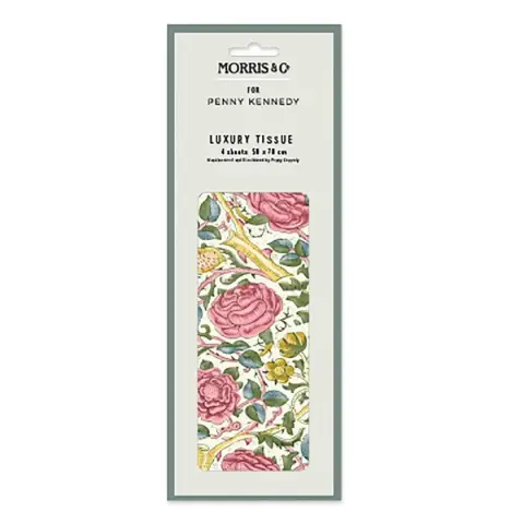 Morris & Co Rose Spring Green Tissue