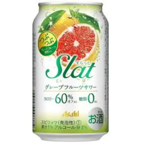 Asahi Slat Grapefruit Sour 3% Alc/Vol 350ml/can朝日Slat 西柚沙瓦 350ml/罐