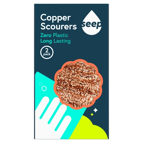 Seep Living Copper Scourers, 2 per Pack