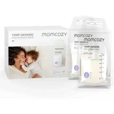 Momcozy Breastmilk Storing Bags Temp-Sensing Discoloration 120 Packs
