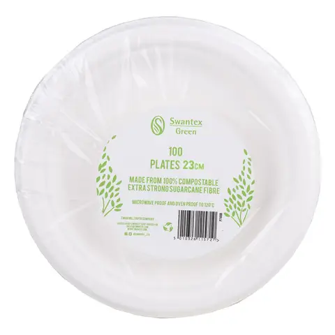 9" Round Bagasse Plate