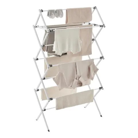 SONGMICS Clothes Drying Rack, 135×75×37cm, White