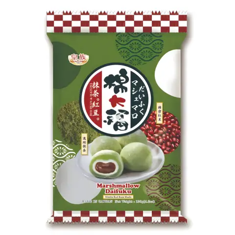 Royal Family Marshmallows Mochi - Matcha Red Bean 皇族棉大福-抹茶紅豆120g