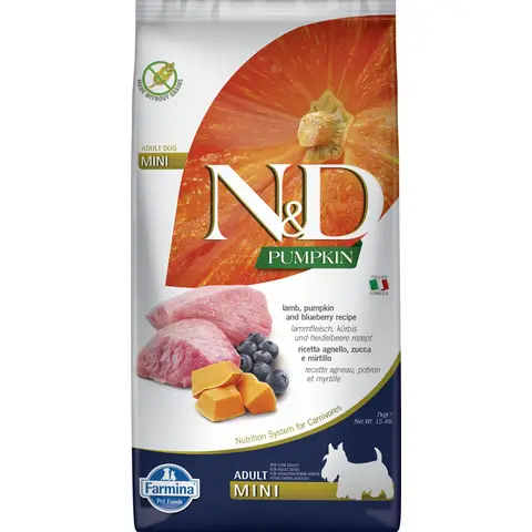 Farmina N&D Kürbis Lamm Hundefutter für Erwachsene Kleinrassen 7 kg