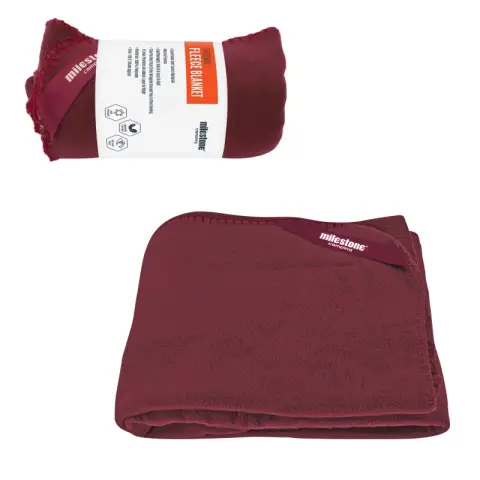 Milestone Thermal Fleece Blanket - Burgundy