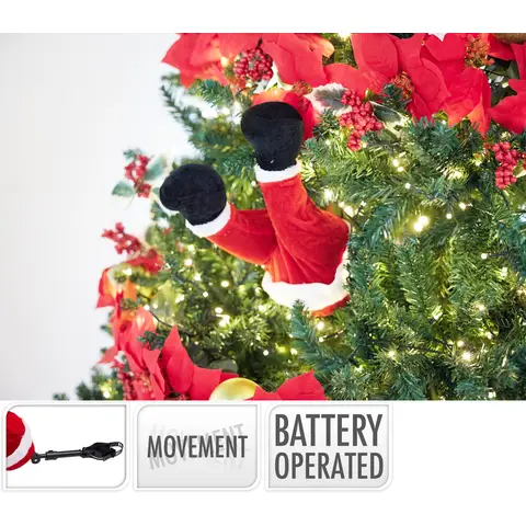 Weihnachtsmann Bein Schwingend 35cm Christmas/Weihnachten