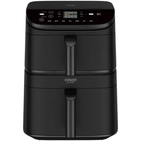 Cosori Turbo Tower™ Air Fryer - 10.8L, Black, Double Baskets, Space Saving, CAF-DC121-AUKR