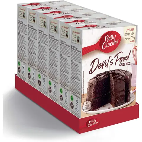 Betty Crocker Devils Food Cake Mix 6 X 425G