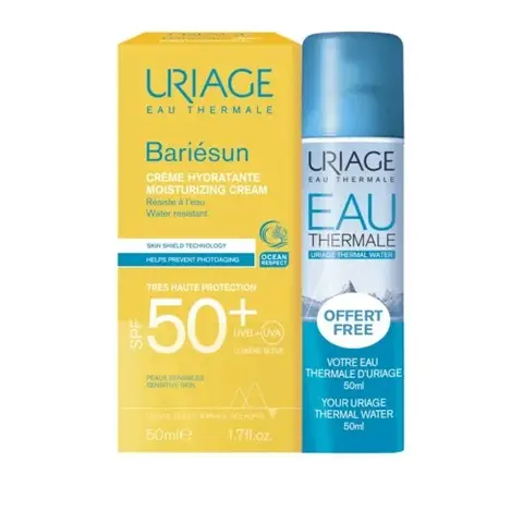 Uriage Feuchtigkeitscreme SPF50+ 50ml + Thermalwasser 50ml
